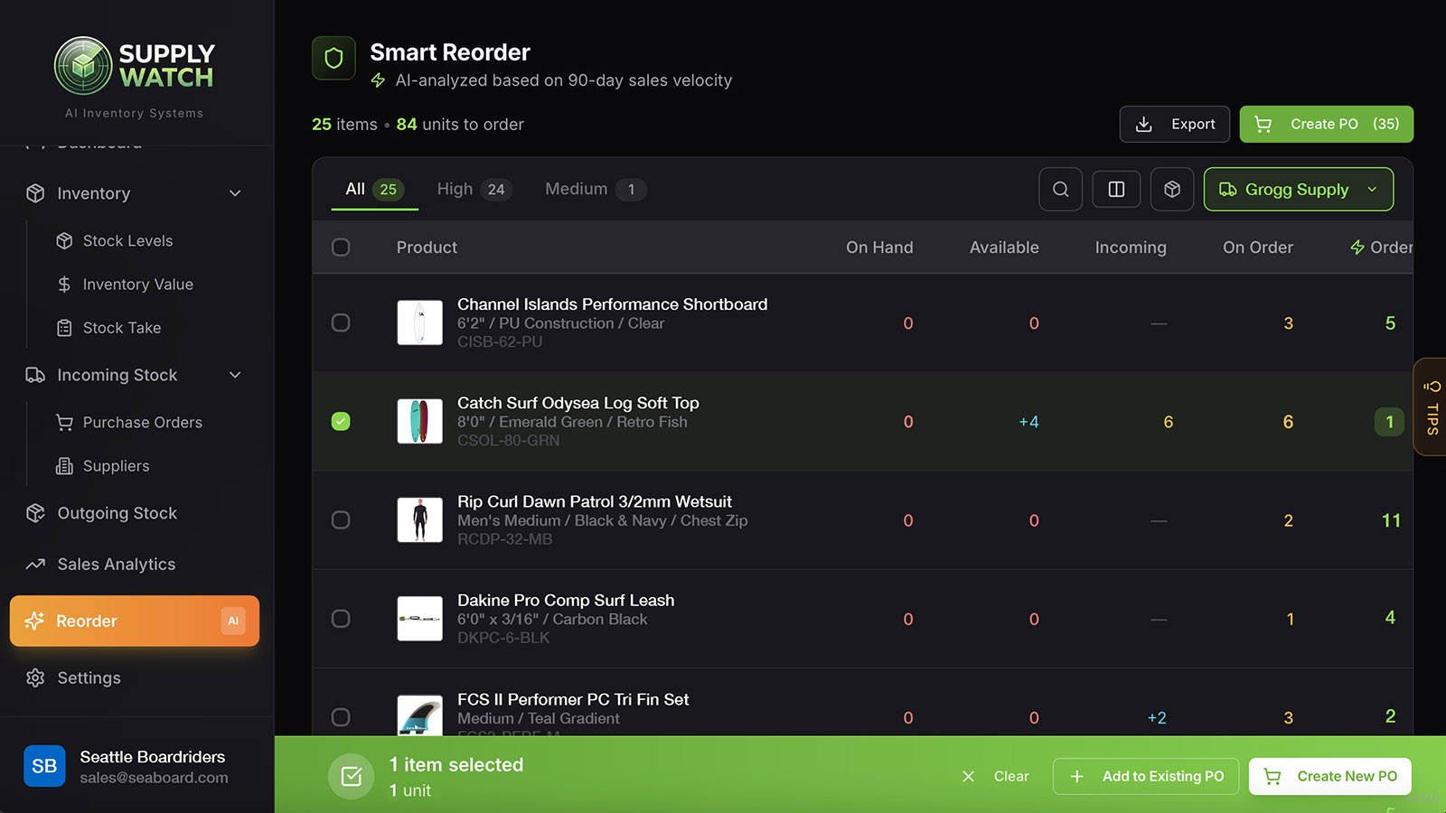 Smart Reorder